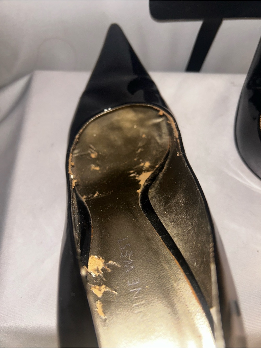 Nine West Black Patent Pointed-Toe Pumps - Picture 7 of 8